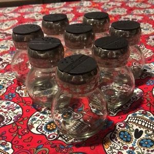 8 Clear Glass Spice Jars